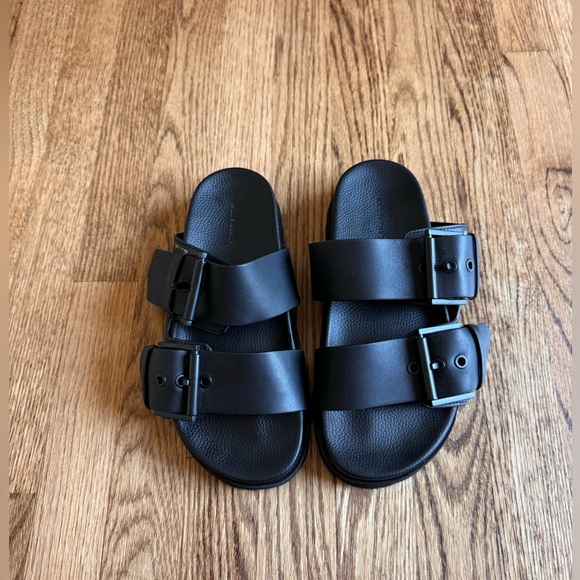 Allsaints Sian Leather Buckle Sandals - Picture 4 of 5